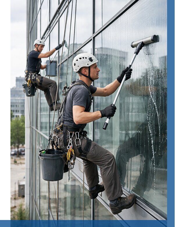 Мойка витражей альпинистами в Ишиме от 728 р. под ключ|ВЫСОТНИК-Шм