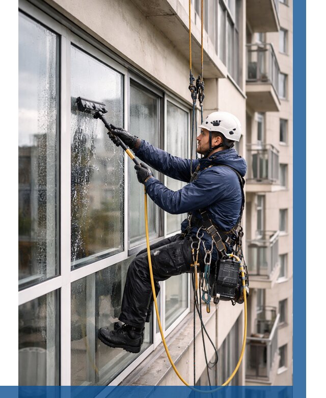 Мойка балконного остекления в Ишиме от 3638 р. | ВЫСОТНИК-Шм