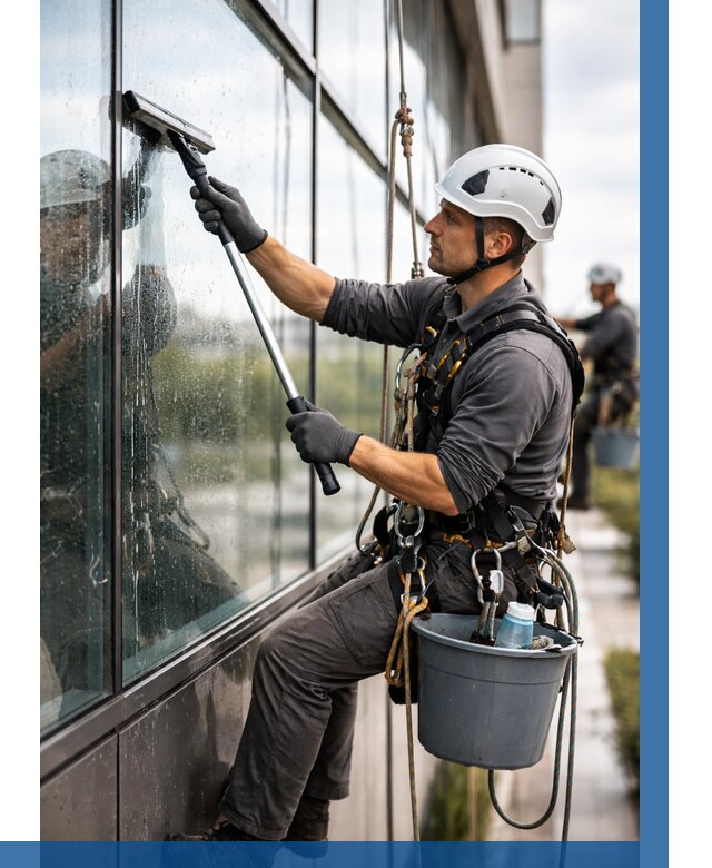 Мойка стеклянных фасадов в Ишиме от 208 р. | ВЫСОТНИК-Шм