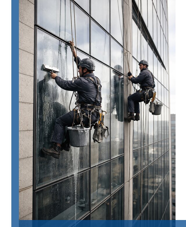 Профессиональная мойка стеклянных фасадов зданий в Ишиме