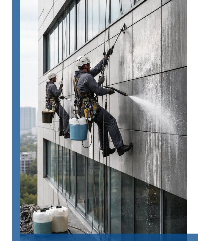 Профессиональная мойка вентилируемых фасадов в Ишиме