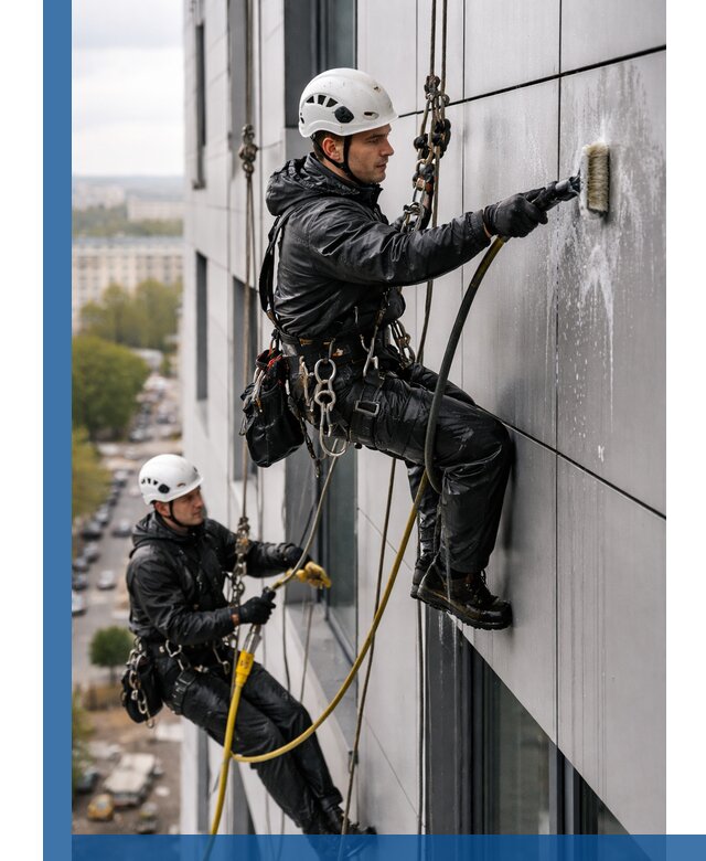 Профессиональная мойка фасада из композита в Ишиме