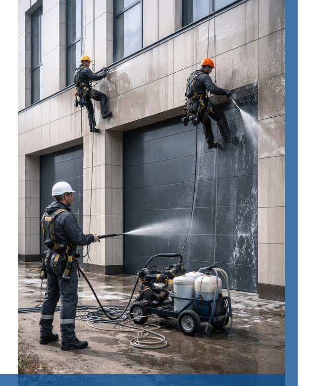 Послестроительная мойка фасада в Ишиме от 312 р. | ВЫСОТНИК-Шм