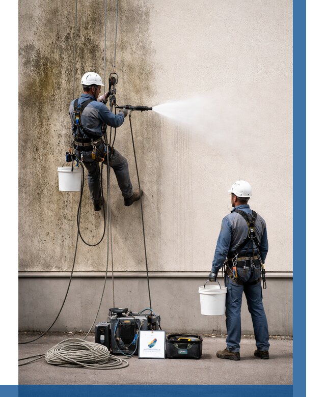 Очистка фасада от плесени в Ишиме от 312 р. | ВЫСОТНИК-Шм