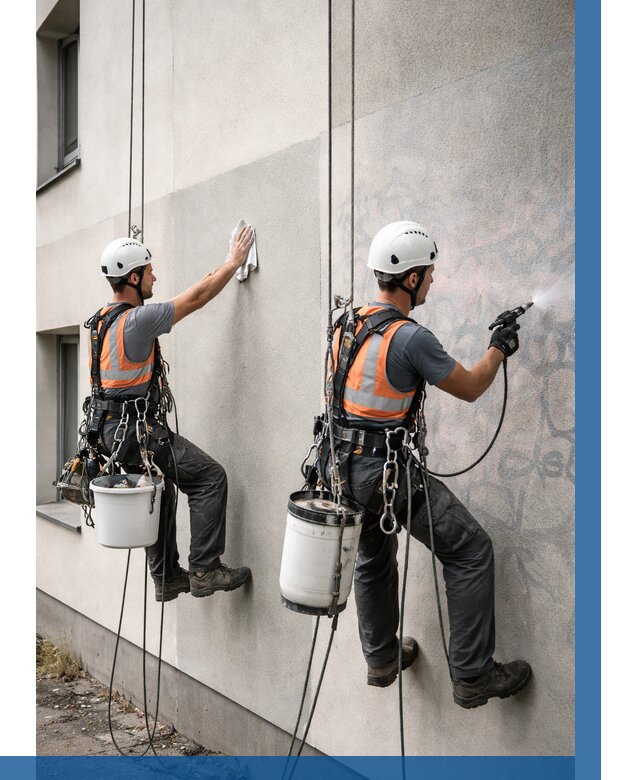 Антиграффити покрытие фасада в Ишиме от 624 р. | ВЫСОТНИК-Шм