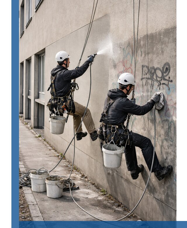 Антиграффити покрытие фасада с защитой от надписей в Ишиме