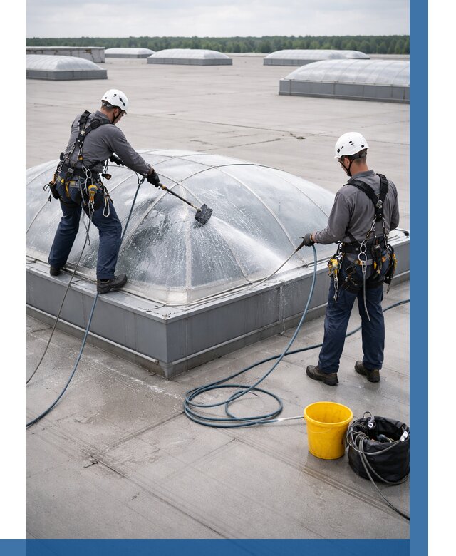 Мойка зенитных фонарей в Ишиме, заказать от 4677 р. | ВЫСОТНИК-Шм