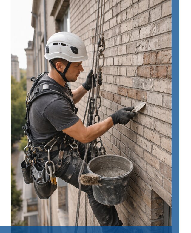 Ремонт кирпичной кладки фасада в Ишиме от 1871 р. | ВЫСОТНИК-Шм