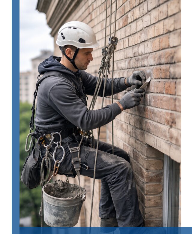 Качественный ремонт кирпичной кладки фасада в Ишиме с гарантией