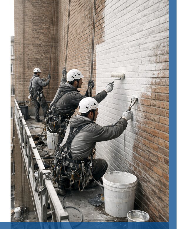 Покраска кирпичного фасада в Ишиме от 364 р. | ВЫСОТНИК-Шм