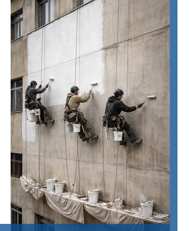 Покраска бетонного фасада в Ишиме от 364 р за м2 | ВЫСОТНИК-Шм