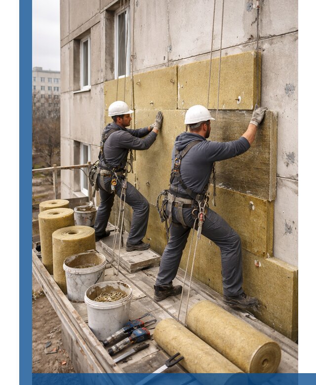 Утепление фасада минватой в Ишиме под ключ с гарантией