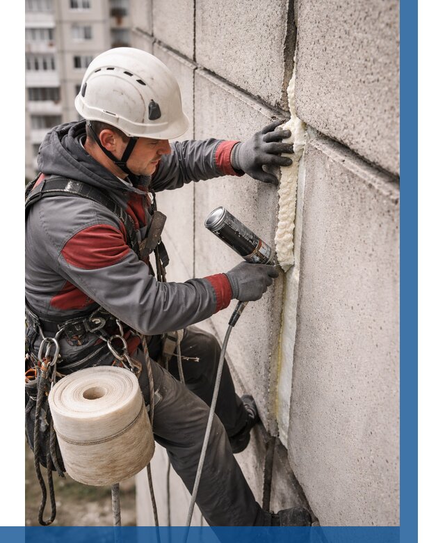 Утепление межпанельных швов в Ишиме от 728 р. | ВЫСОТНИК-Шм