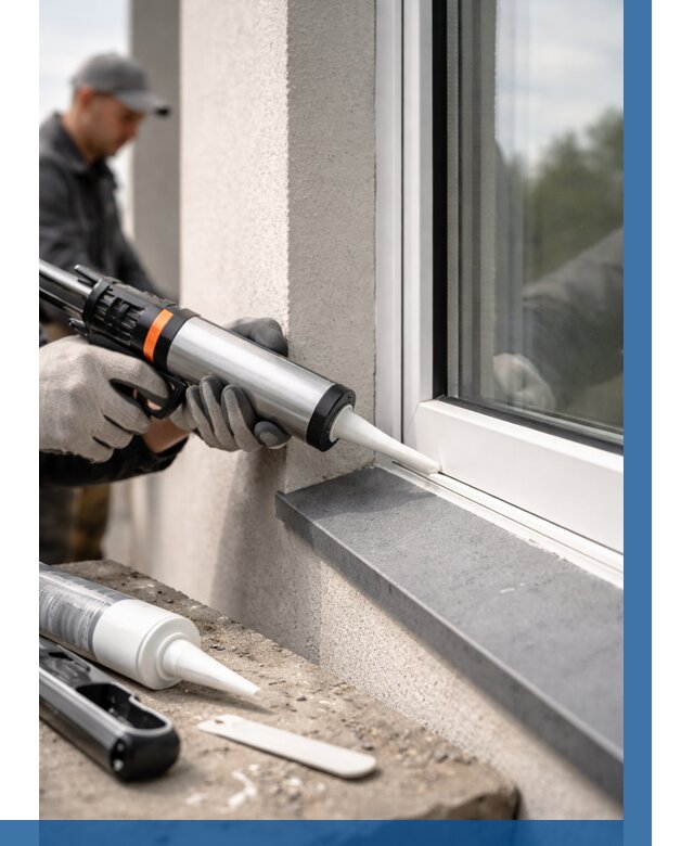 Герметизация монтажных швов окон в Ишиме от 676 р. | ВЫСОТНИК-Шм