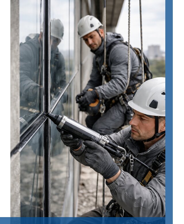 Герметизация витражных швов в Ишиме от 676 р. | ВЫСОТНИК-Шм