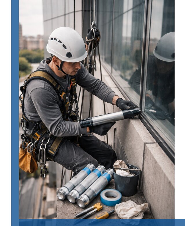 Герметизация стыков витража в Ишиме для герметичных фасадов