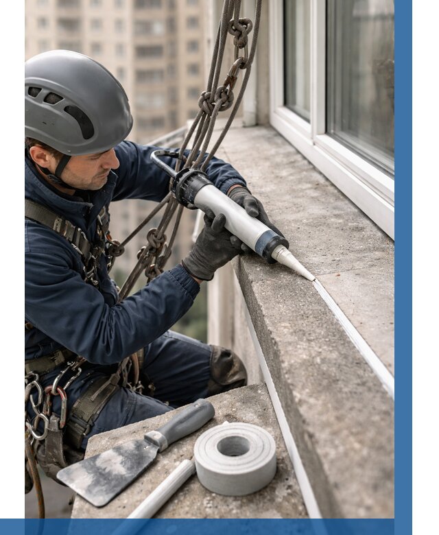 Герметизация балконного козырька в Ишиме от 4677 р. | ВЫСОТНИК-Шм