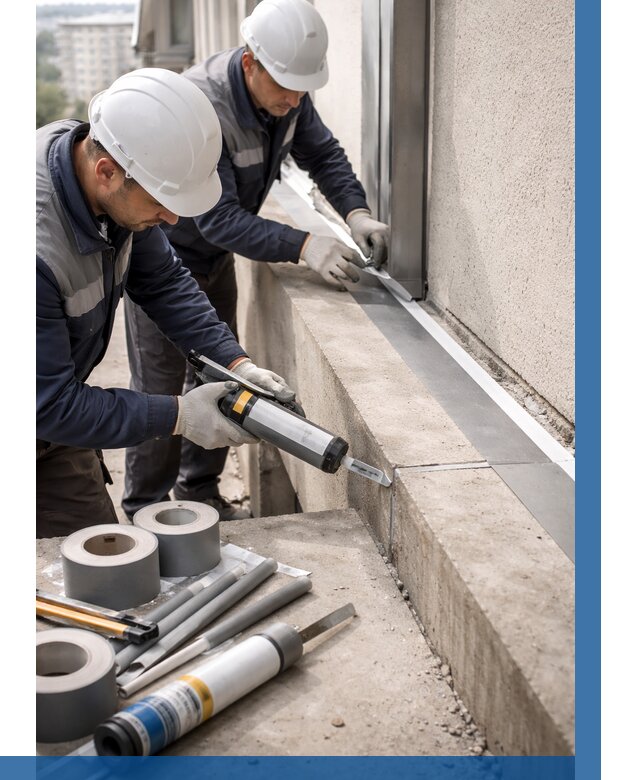 Герметизация примыкания балкона в Ишиме от 4677 р. | ВЫСОТНИК-Шм