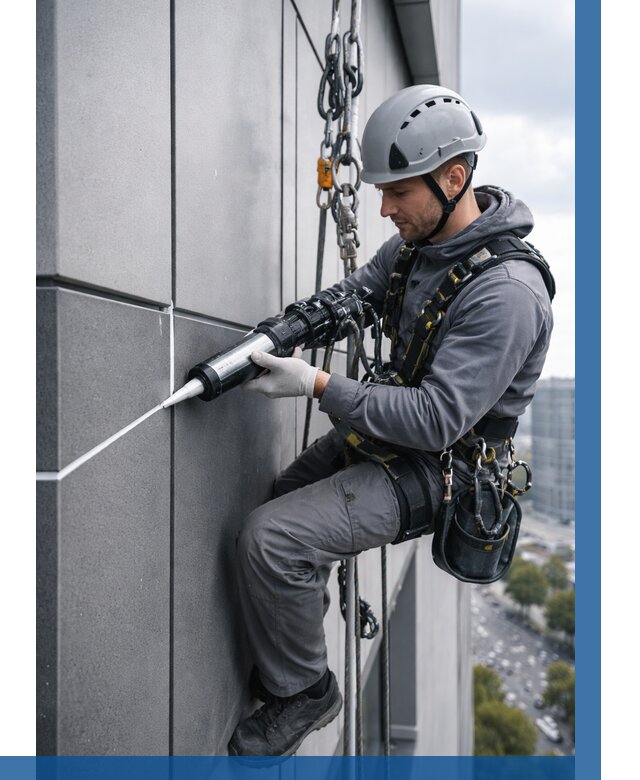 Герметизация стыков фасадных панелей в Ишиме от 6755 р.| ВЫСОТНИК-Шм