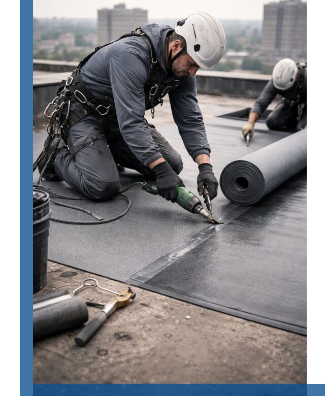 Ремонт мягкой кровли в Ишиме с выездом промальпинистов