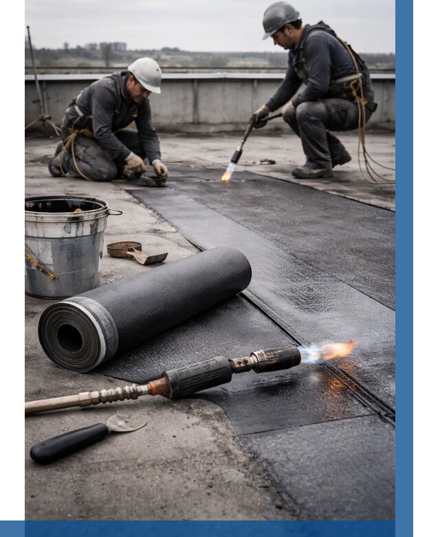 Ремонт рулонной кровли в Ишиме от 676 р. | ВЫСОТНИК-Шм