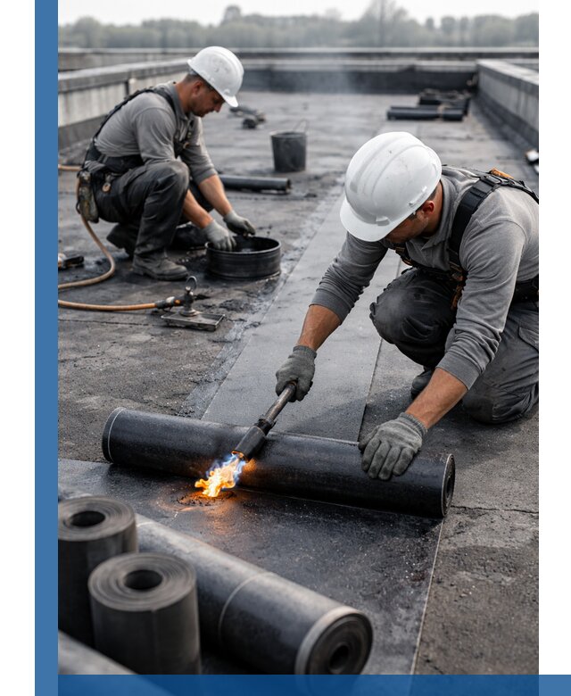 Ремонт рулонной кровли в Ишиме герметизация и восстановление