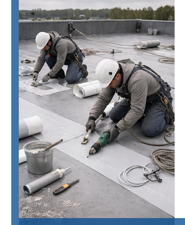 Ремонт мембранной кровли в Ишиме качественно и с гарантией