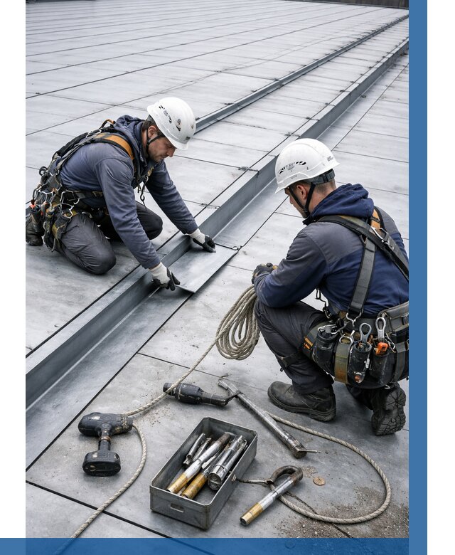 Ремонт фальцевой кровли в Ишиме от 728 р. | ВЫСОТНИК-Шм