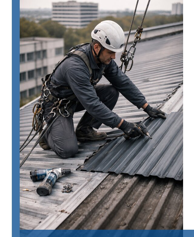 Ремонт профнастила на кровле в Ишиме, работы под ключ