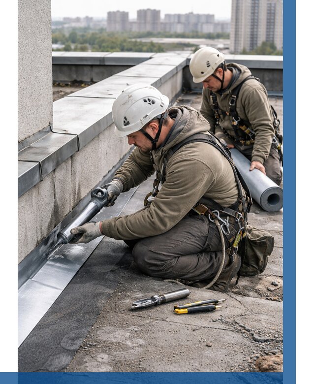 Ремонт кровельных примыканий в Ишиме от 1247 р. | ВЫСОТНИК-Шм