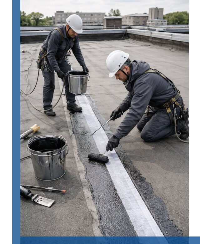 Гидроизоляция кровли мастикой в Ишиме надежная защита