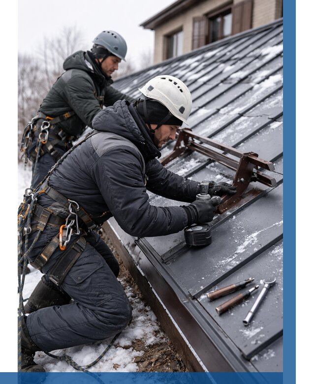 Монтаж снегозадержателей в Ишиме от 468 р. | ВЫСОТНИК-Шм