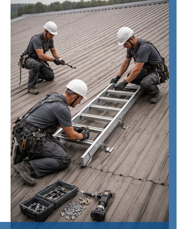 Монтаж кровельной лестницы в Ишиме от 4677 р. | ВЫСОТНИК-Шм