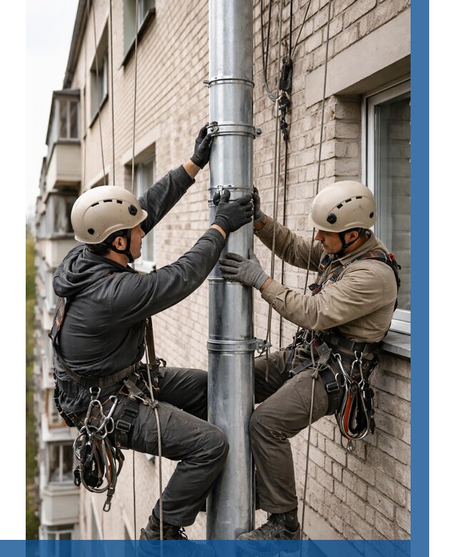 Замена водосточных труб в Ишиме от 6755 р. | ВЫСОТНИК-Шм
