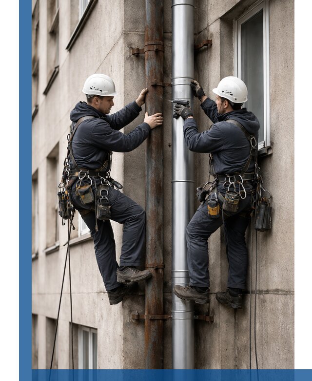 Замена водосточных труб в Ишиме: монтаж и демонтаж под ключ