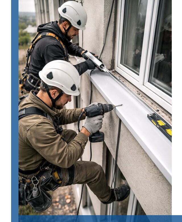 Профессиональный монтаж оконных отливов и отведения воды в Ишиме