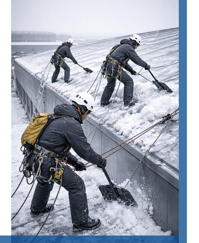 Очистка навесов от снега в Ишиме от 4677 р. | ВЫСОТНИК-Шм