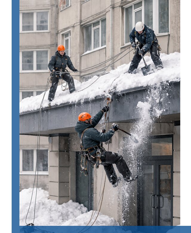 Безопасная очистка навесов от снега в Ишиме круглогодично