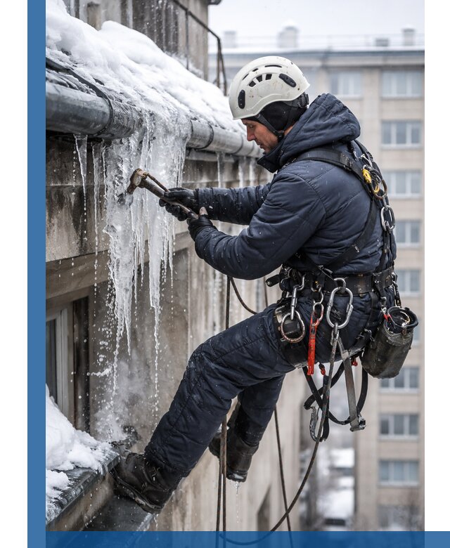 Удаление наледи и чистка водостоков в Ишиме оперативно и безопасно