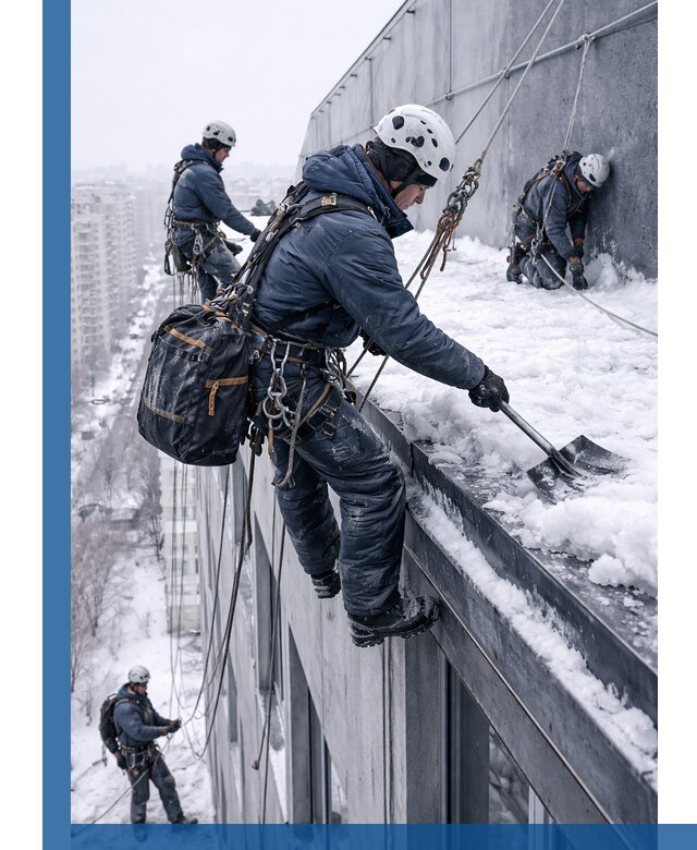 Абонентское обслуживание кровли зимой в Ишиме регулярный уход