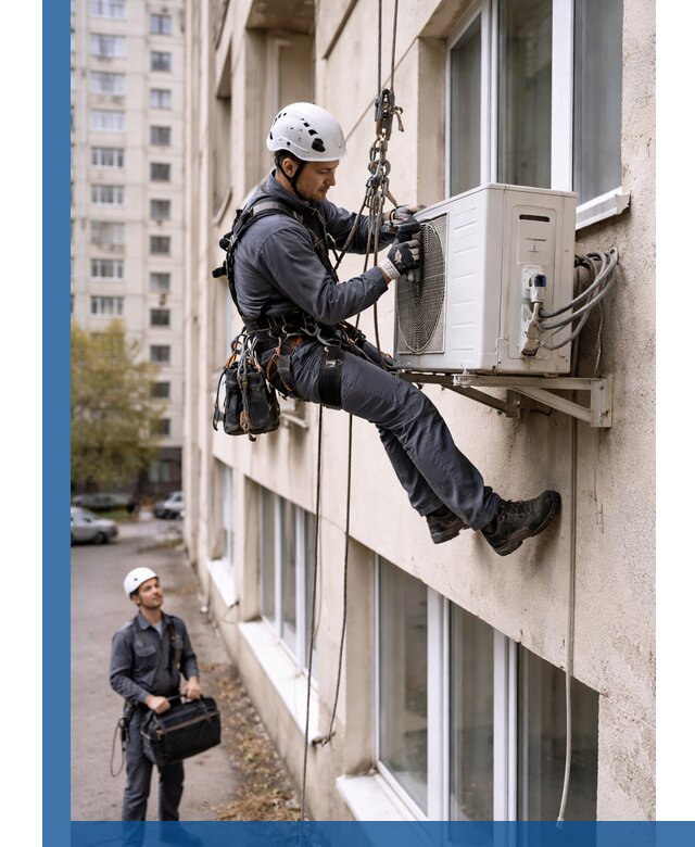 Демонтаж внешнего блока кондиционера в Ишиме профессионально