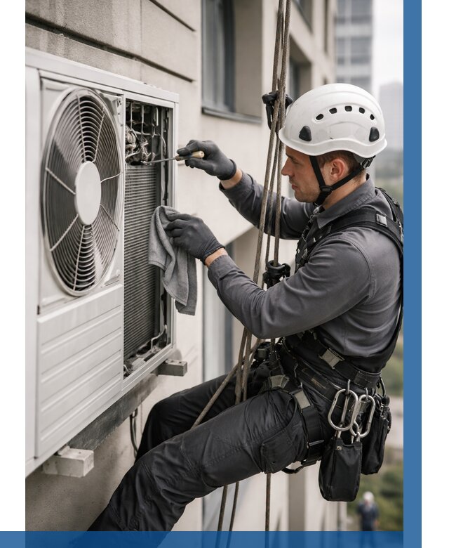 Обслуживание внешнего блока кондиционера в Ишиме от 2806 р.ВЫСОТНИК-Шм