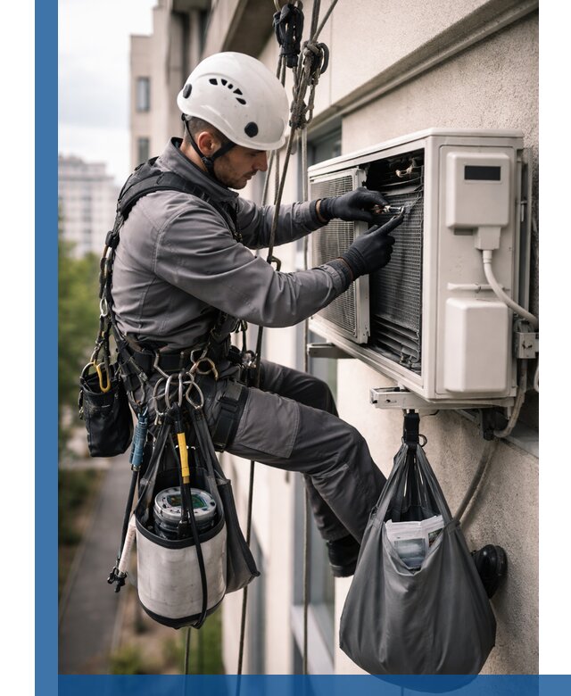 Обслуживание внешнего блока кондиционера в Ишиме профессионально