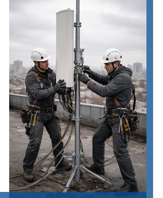 Монтаж антенн связи на крыше в Ишиме от 8834 р. | ВЫСОТНИК-Шм