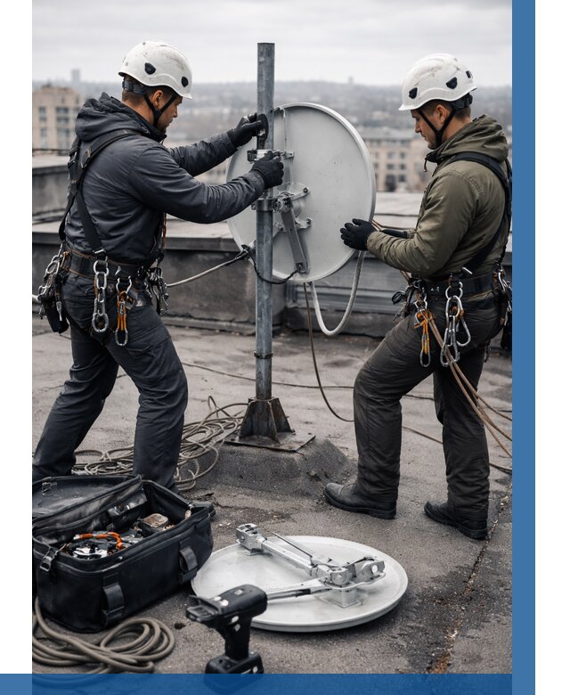 Демонтаж антенн на крыше в Ишиме от 4677 р. | ВЫСОТНИК-Шм