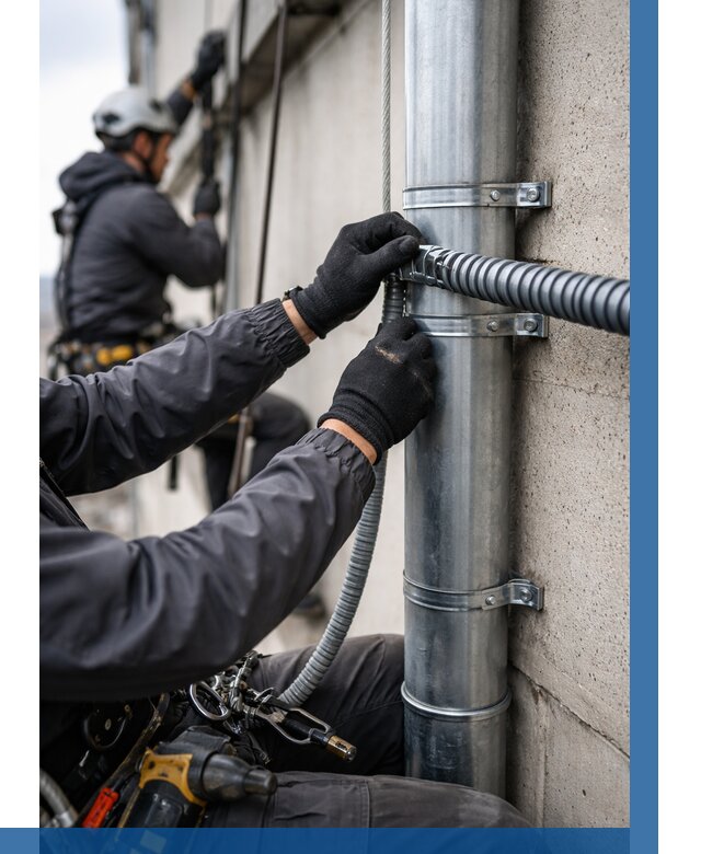 Монтаж гофры для кабеля в Ишиме от 312 р. | ВЫСОТНИК-Шм