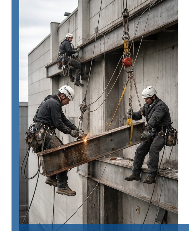 Демонтаж металлоконструкций на высоте в Ишиме под ключ