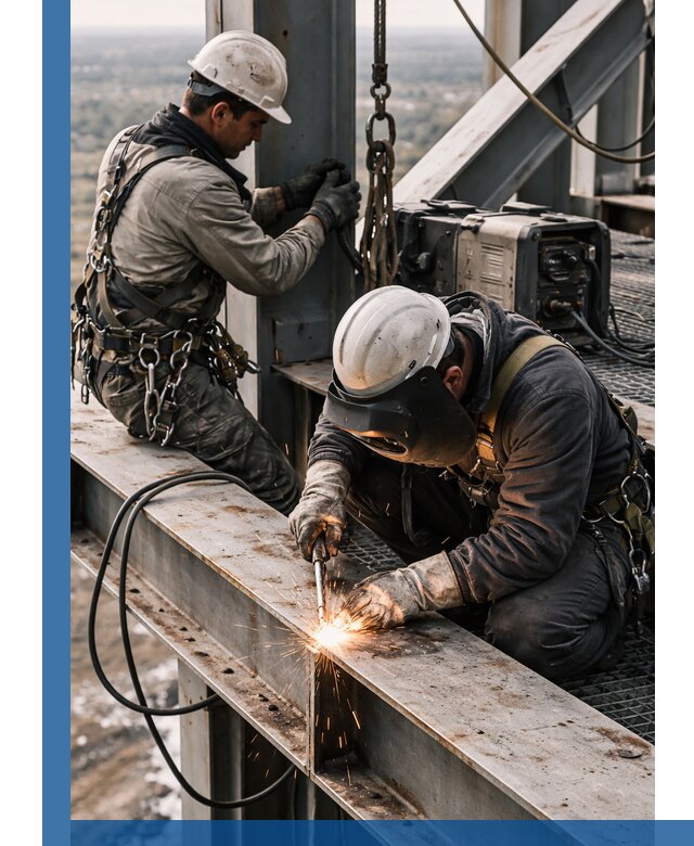 Высотные сварочные работы в Ишиме для промышленных объектов