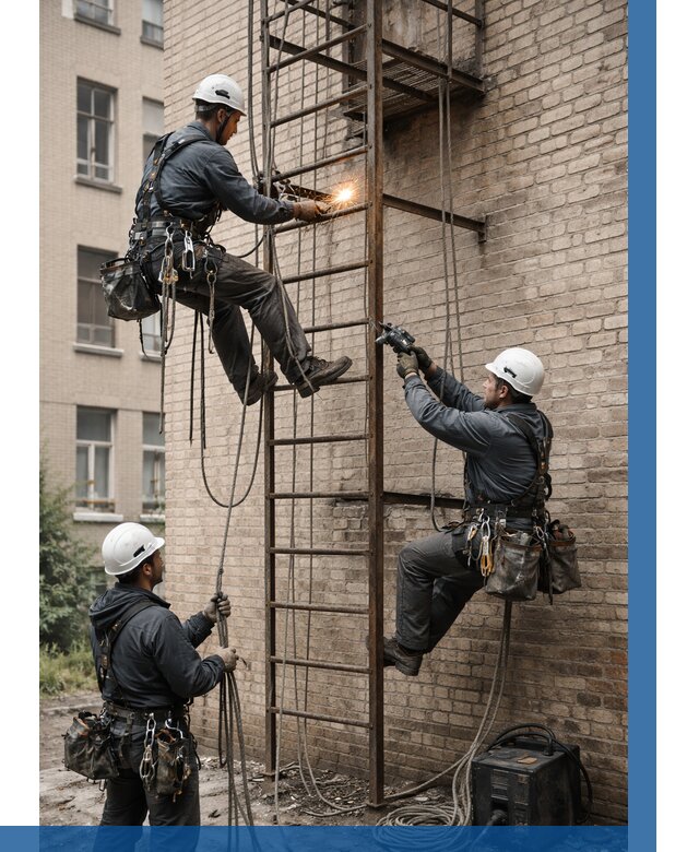 Ремонт пожарной лестницы в Ишиме от 7795 р. | ВЫСОТНИК-Шм