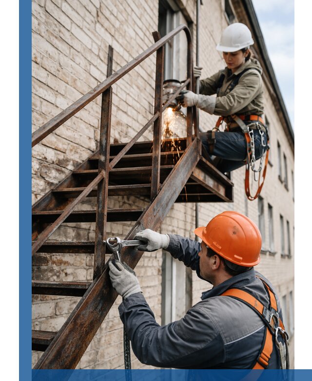Ремонт и восстановление пожарных лестниц с выездом в Ишиме